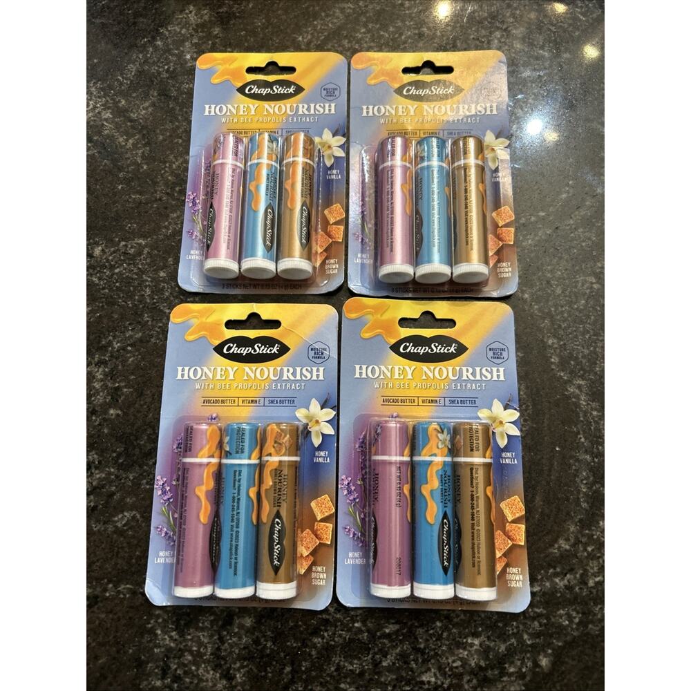 ChapStick Honey Nourish Lip Balm Variety Pack 0.15oz 4-Pack
